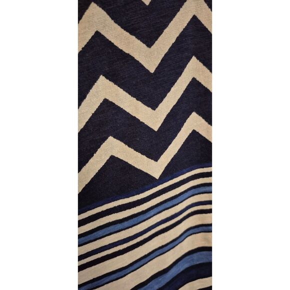 Lucky Brand Sz Large Spring Summer Weight Blouse Shirt Soft Swingy Geometric EUC - Picture 4 of 4